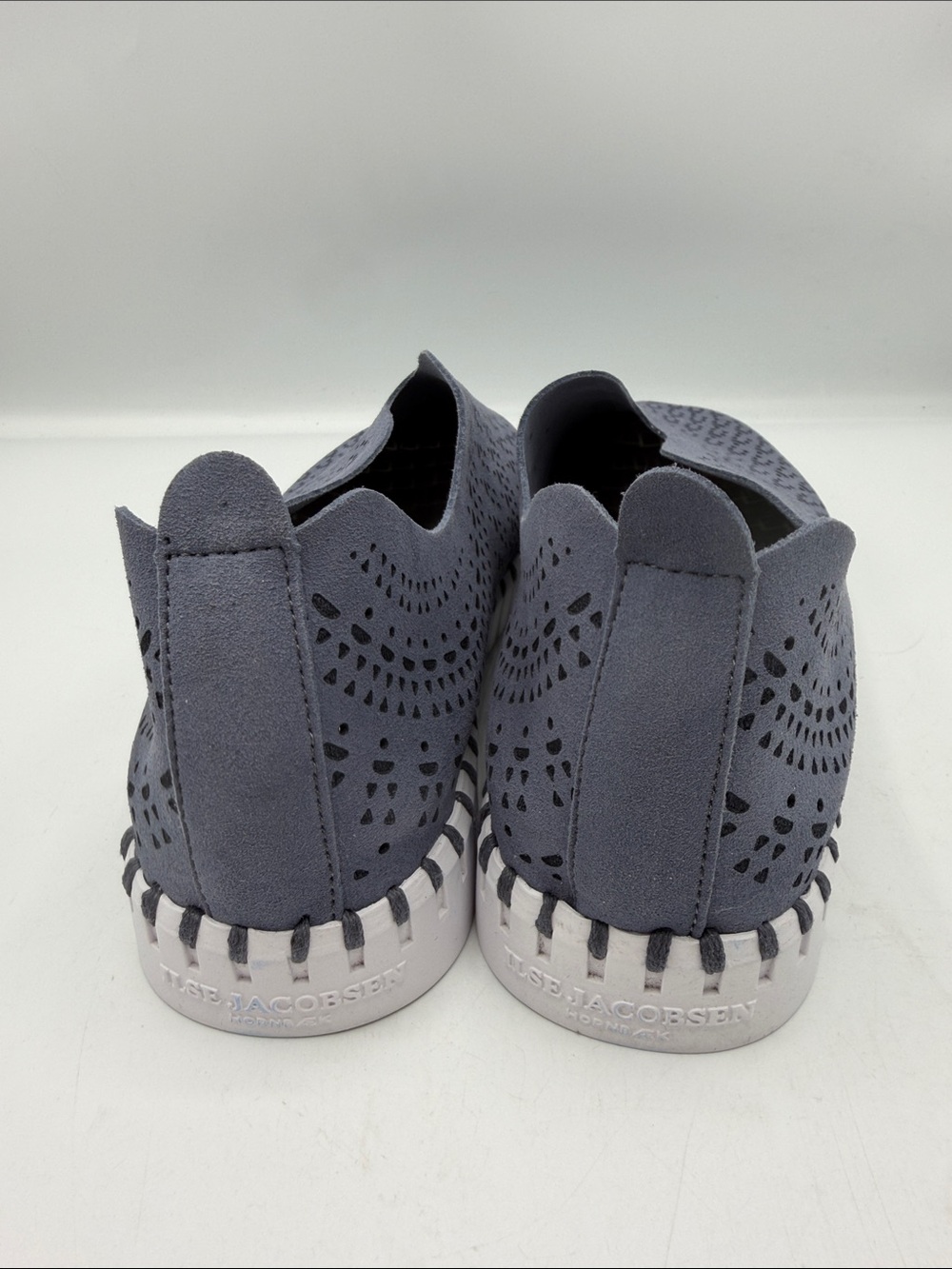 Ilse Jacobsen Gray Perforated Slip-On Loafers - Picture 6 of 8